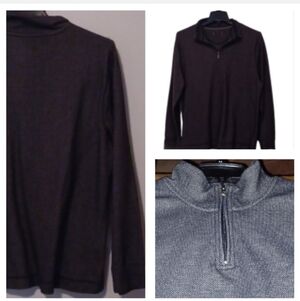 💙🌺Men's Gray Half-Zip Sweater